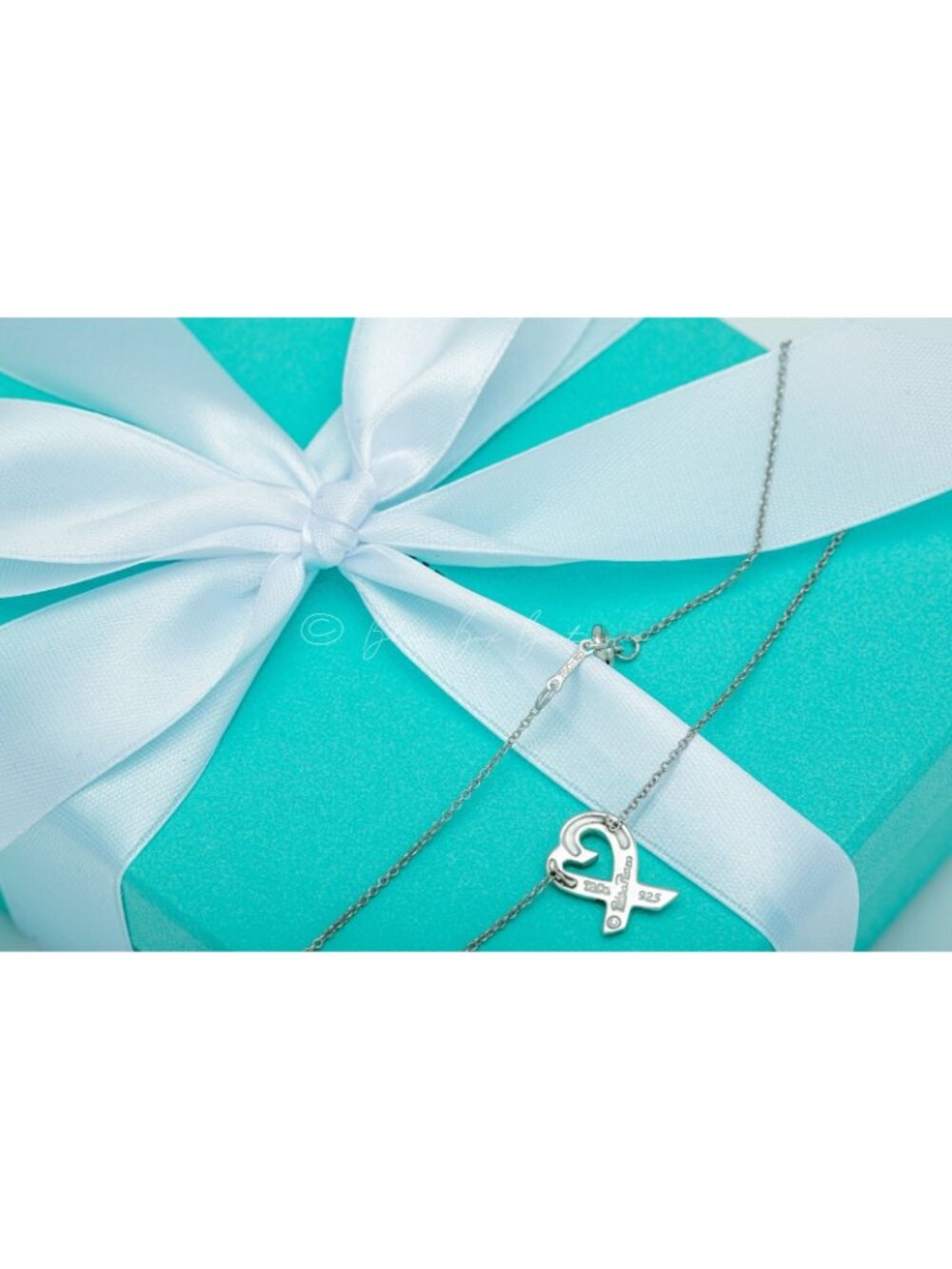TIFFANY & Co. Diamond Heart Necklace Paloma Picasso Loving Heart Necklace 16" - Picture 3 of 7